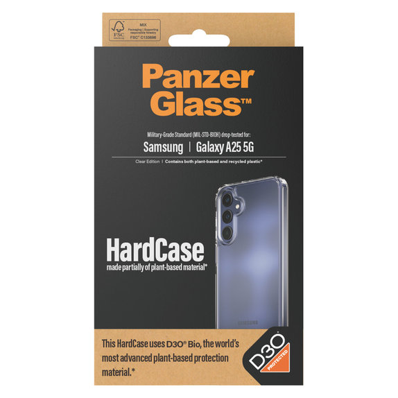 Pouzdro HardCase D3O pro Samsung Galaxy A25 5G, Transparentní, PanzerGlass