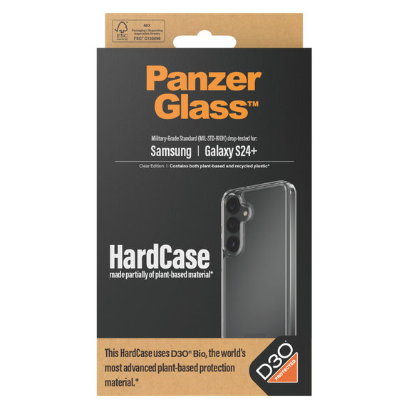 Pouzdro HardCase D3O pro Samsung Galaxy S24+, Transparentní, PanzerGlass