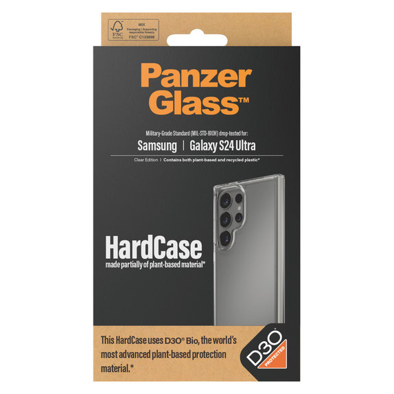 Pouzdro HardCase D3O pro Samsung Galaxy S24 Ultra, Transparentní, PanzerGlass