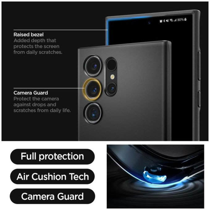 Spigen - Pouzdro Thin Fit pro Samsung Galaxy S24 Ultra, černá