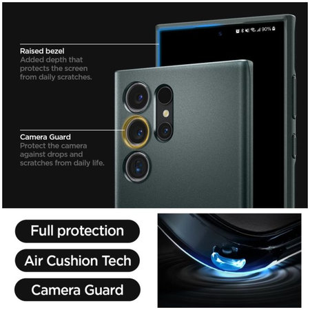 Spigen - Pouzdro Thin Fit pro Samsung Galaxy S24 Ultra, Abyss Green