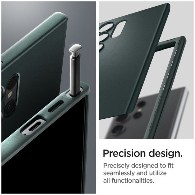 Spigen - Pouzdro Thin Fit pro Samsung Galaxy S24 Ultra, Abyss Green