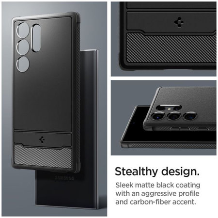 Spigen - Pouzdro Rugged Armor pro Samsung Galaxy S24 Ultra, Matte Black