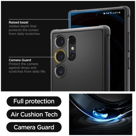 Spigen - Pouzdro Rugged Armor pro Samsung Galaxy S24 Ultra, Matte Black