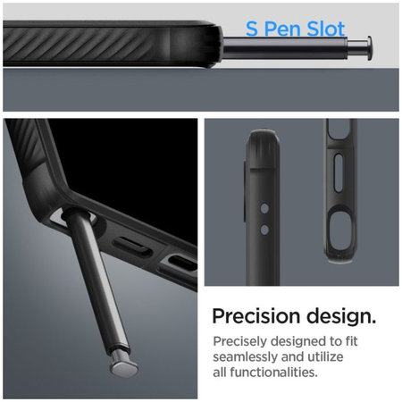 Spigen - Pouzdro Rugged Armor pro Samsung Galaxy S24 Ultra, Matte Black