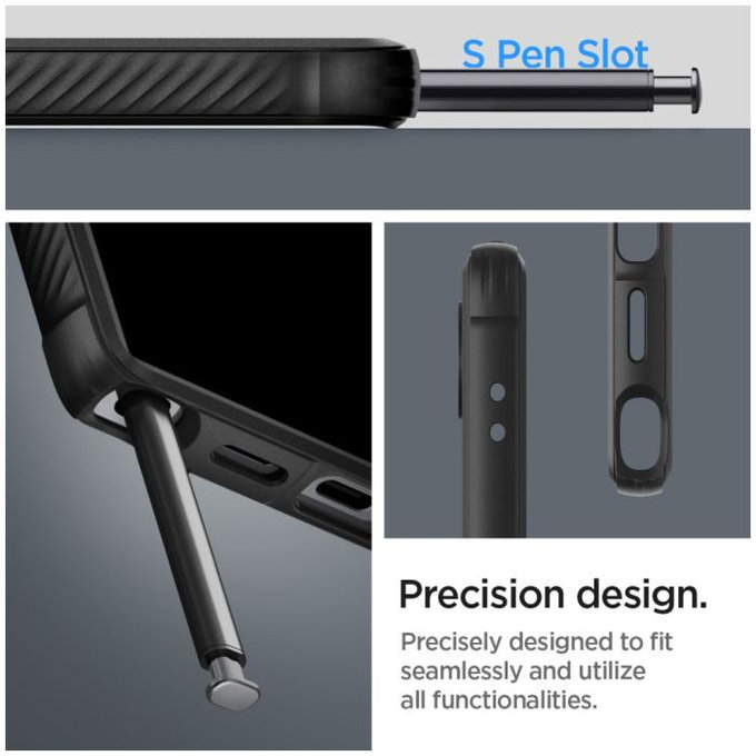 Spigen - Pouzdro Rugged Armor pro Samsung Galaxy S24 Ultra, Matte Black