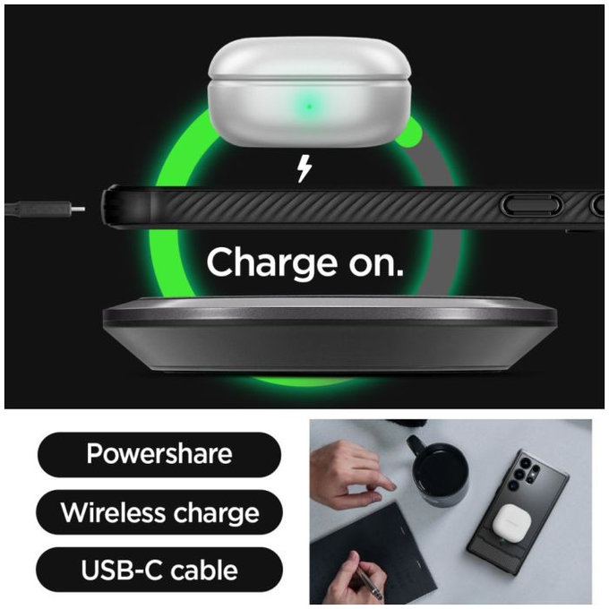 Spigen - Pouzdro Rugged Armor pro Samsung Galaxy S24 Ultra, Matte Black