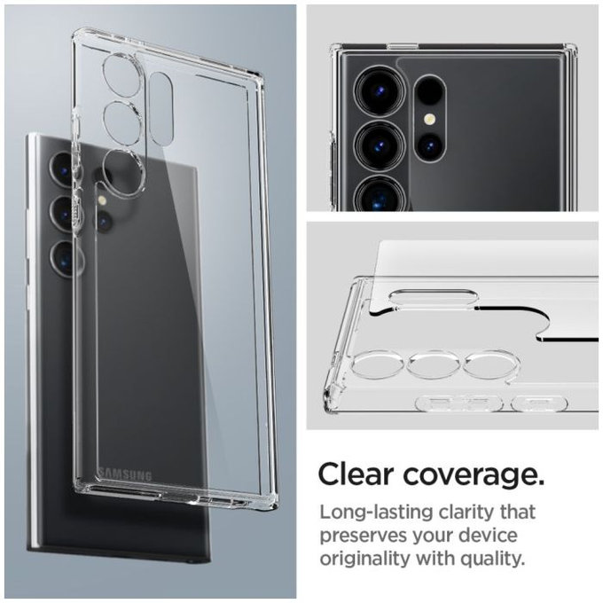 Spigen - Pouzdro Ultra Hybrid pro Samsung Galaxy S24 Ultra, transparentná