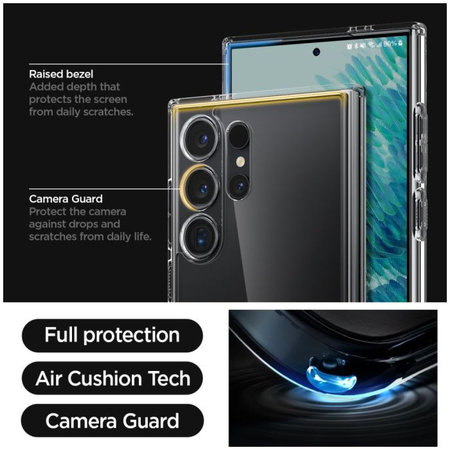 Spigen - Pouzdro Ultra Hybrid pro Samsung Galaxy S24 Ultra, transparentná