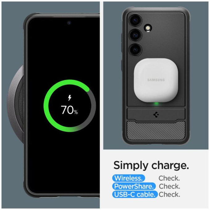 Spigen - Pouzdro Rugged Armor pro Samsung Galaxy S24+, Matte Black