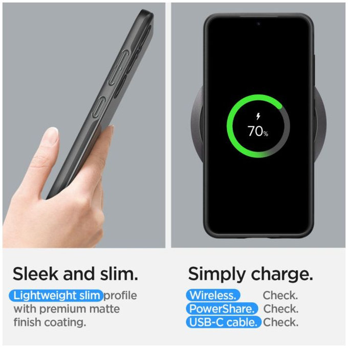 Spigen - Pouzdro Thin Fit pro Samsung Galaxy S24, černá