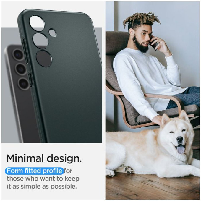 Spigen - Pouzdro Thin Fit pro Samsung Galaxy S24, Abyss Green