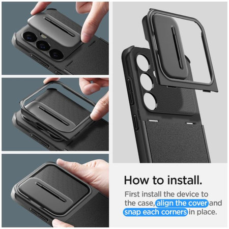 Spigen - Pouzdro Optik Armor pro Samsung Galaxy S24, černá