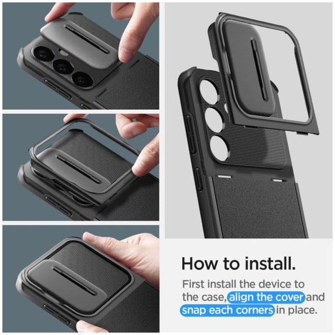 Spigen - Pouzdro Optik Armor pro Samsung Galaxy S24, černá