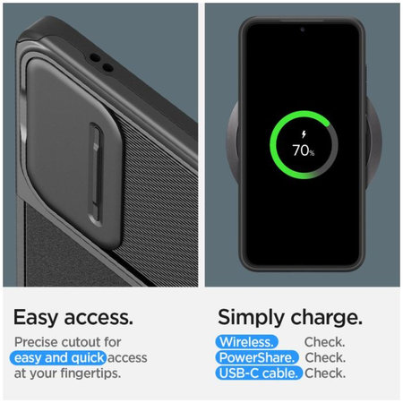 Spigen - Pouzdro Optik Armor pro Samsung Galaxy S24, černá