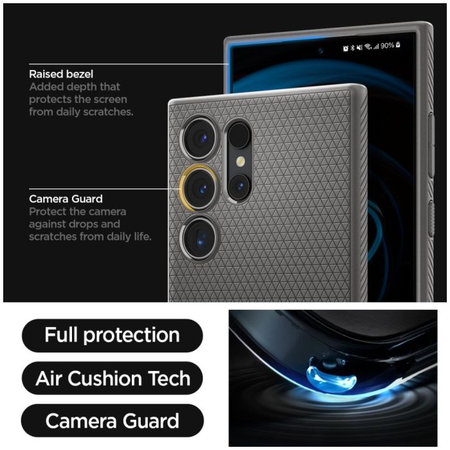 Spigen - Pouzdro Liquid Air pro Samsung Galaxy S24 Ultra, Granite Grey