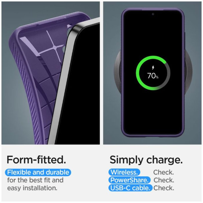 Spigen - Pouzdro Liquid Air pro Samsung Galaxy S24, Deep Purple