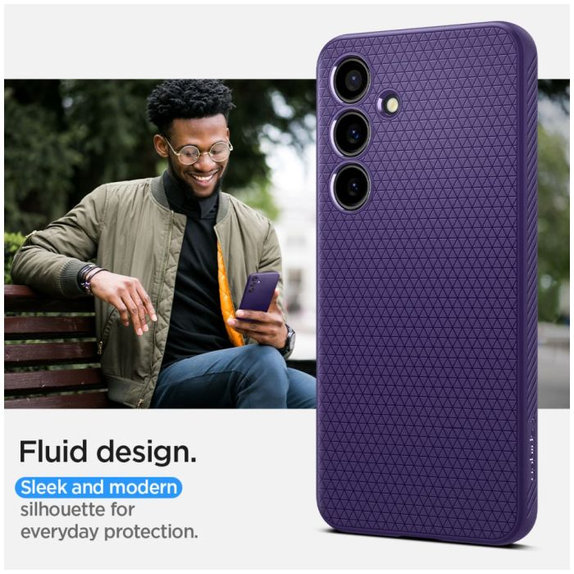 Spigen - Pouzdro Liquid Air pro Samsung Galaxy S24, Deep Purple
