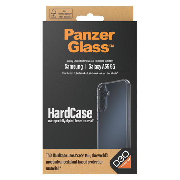 Pouzdro HardCase D3O pro Samsung Galaxy A55 5G, Transparentní, PanzerGlass