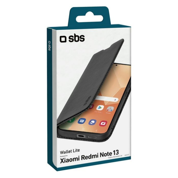 SBS - Pouzdro Book Wallet Lite pro Xiaomi Redmi Note 13, černá