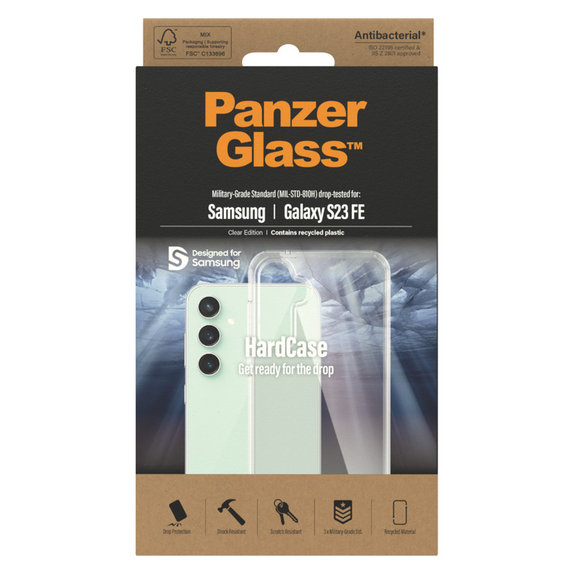 Pouzdro HardCase AB pro Samsung Galaxy S23 FE, Transparentní, PanzerGlass