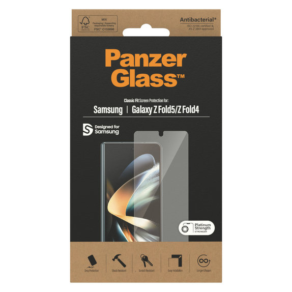 Tvrzené sklo AB pro Samsung Galaxy Z Fold5/Z Fold4, Čirá, PanzerGlass
