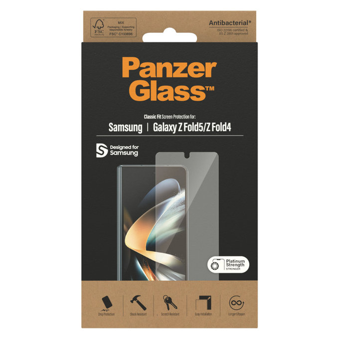 Tvrzené sklo AB pro Samsung Galaxy Z Fold5/Z Fold4, Čirá, PanzerGlass