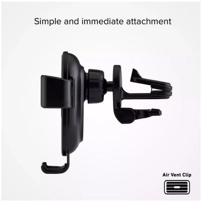 SBS - Držák do Auta Gravity s Bezdrátovým Nabíjením, 10W, černá