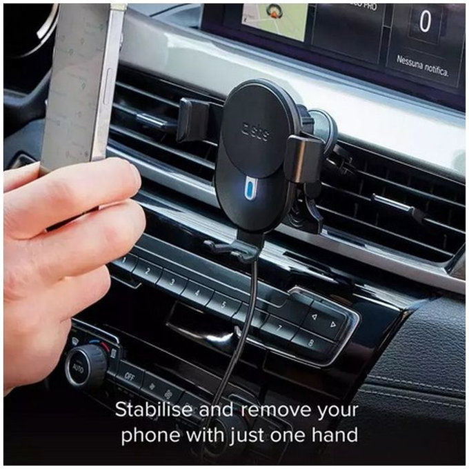 SBS - Držák do Auta Gravity s Bezdrátovým Nabíjením, 10W, černá