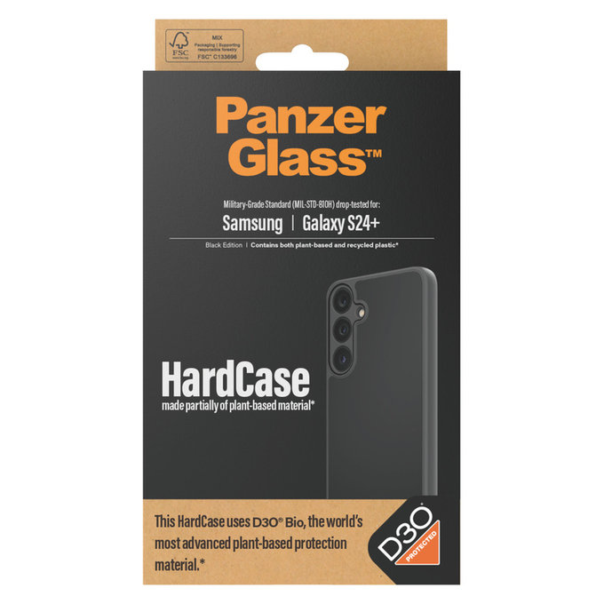 Pouzdro HardCase D3O pro Samsung Galaxy S24+, Černá, PanzerGlass