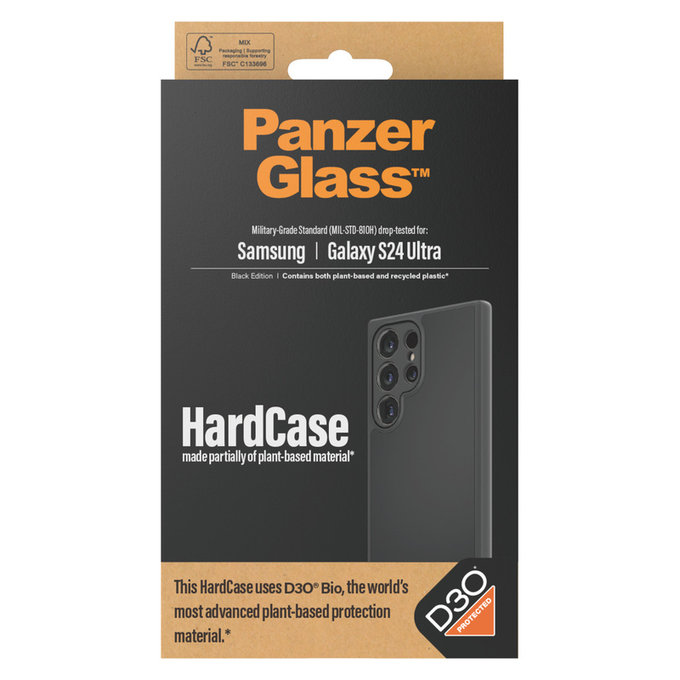 Pouzdro HardCase D3O pro Samsung Galaxy S24 Ultra, Černá, PanzerGlass