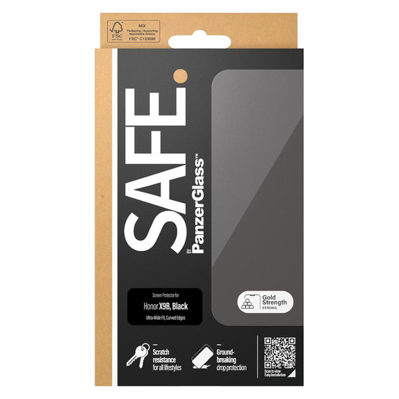 Tvrzené sklo UWF pro Honor Magic6 Lite, Černá, SAFE by PanzerGlass