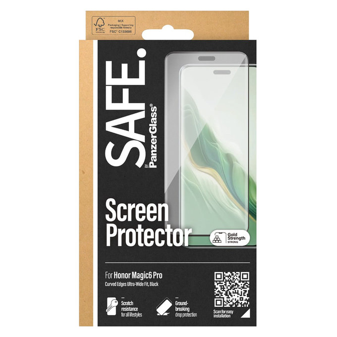 Tvrzené sklo UWF pro Honor Magic6 Pro, Černá, SAFE by PanzerGlass