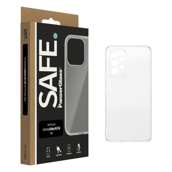 Pouzdro TPU pro Samsung Galaxy A53 5G, Transparentní, SAFE by PanzerGlass
