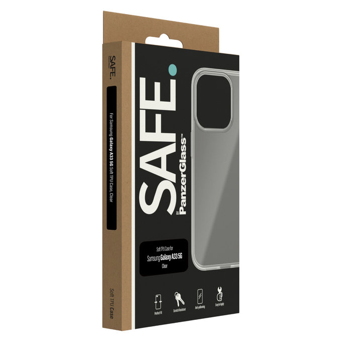 Pouzdro TPU pro Samsung Galaxy A33 5G, Transparentní, SAFE by PanzerGlass