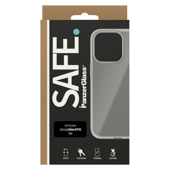 Pouzdro TPU pro Samsung Galaxy A14/A14 5G, Transparentní, SAFE by PanzerGlass