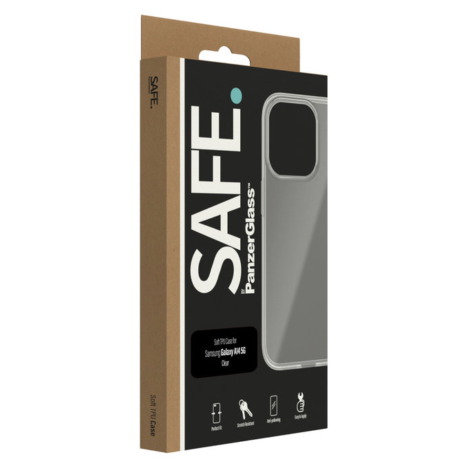 Pouzdro TPU pro Samsung Galaxy A14/A14 5G, Transparentní, SAFE by PanzerGlass