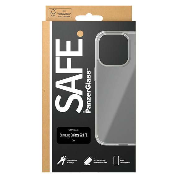 Pouzdro TPU pro Samsung Galaxy S23 FE, Transparentní, SAFE by PanzerGlass