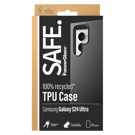 Pouzdro TPU pro Samsung Galaxy S24 Ultra, Černá, SAFE by PanzerGlass