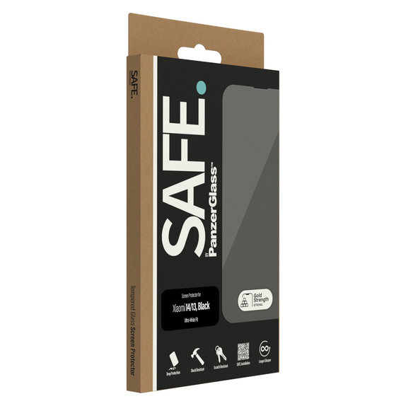Tvrzené sklo UWF pro Xiaomi 14/13, Černá, SAFE by PanzerGlass