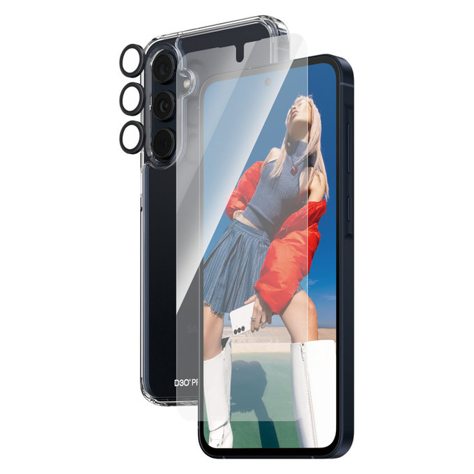 Bundle Hoops + Tvrzené sklo UWF + Hard Case D3O pro Samsung Galaxy A55 5G, PanzerGlass