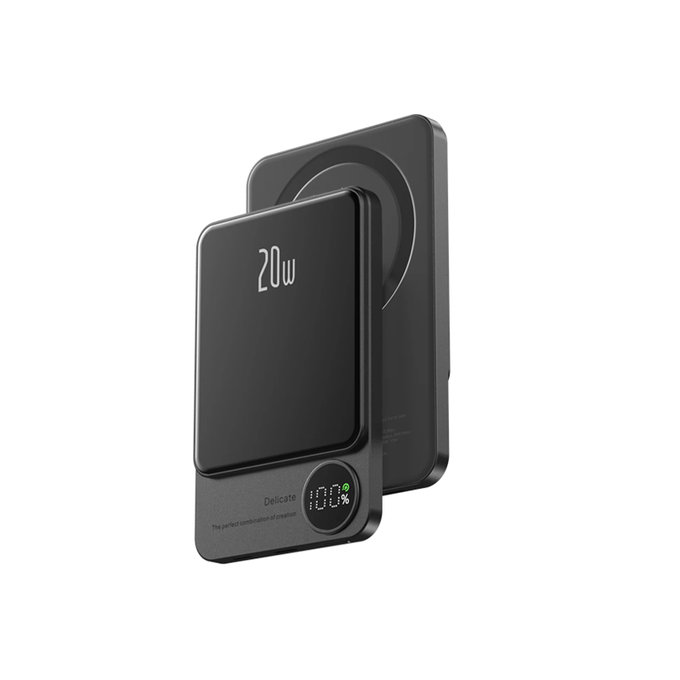 FixPremium - MagSafe PowerBank s LCD 10 000mAh, černá