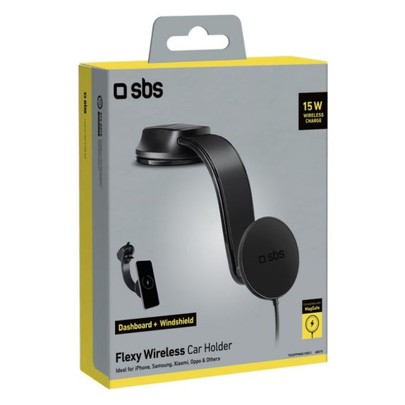 SBS - Držák do auta Flexy s MagSafe, 15W, černá