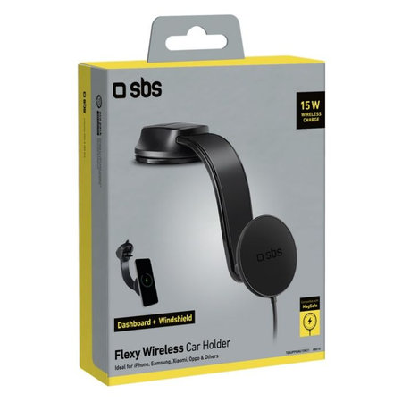 SBS - Držák do auta Flexy s MagSafe, 15W, černá