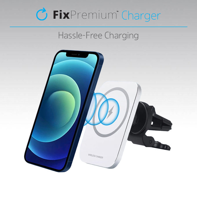 FixPremium - Autonabíječka s MagSafe V2, bílá