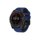 FixPremium - Dvoubarevný silikonový řemínek pro Garmin (QuickFit 26 mm), modrý