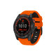 FixPremium - Dvoubarevný silikonový řemínek pro Garmin (QuickFit 20 mm), oranžový