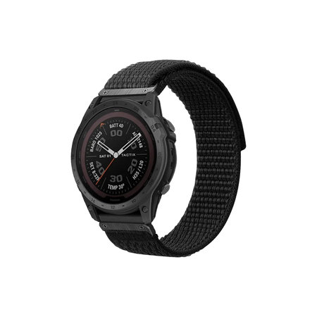 FixPremium - Nylonový řemínek pro Garmin (QuickFit 26 mm), černý