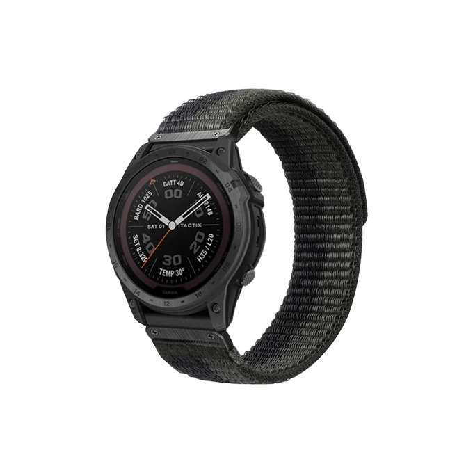 FixPremium - Nylonový řemínek pro Garmin (QuickFit 22 mm), šedý