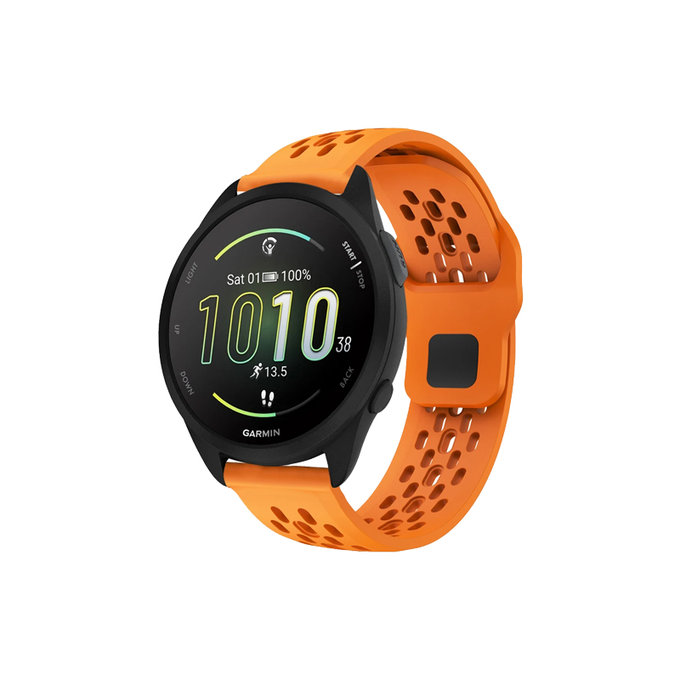 FixPremium - Univerzální silikonový řemínek pro Garmin (22 mm), oranžový